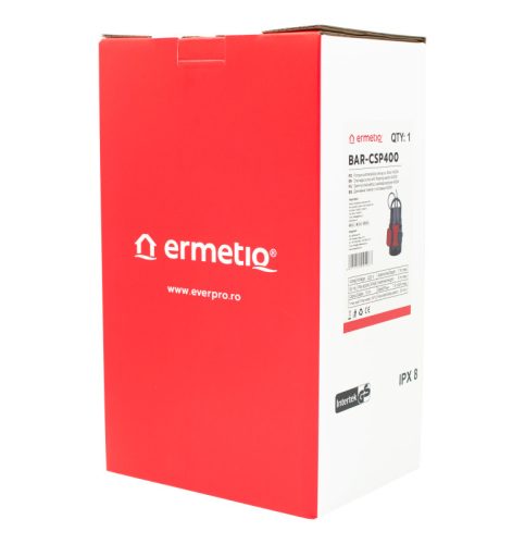 Szennyvízszivattyú úszókapcsolóval 0,4 Kw 125 L/P em.mag.5m,max mélység 7m