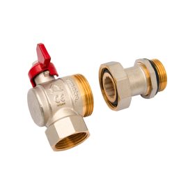   ERMETIQ SCW617N sárgaréz golyóscsap 1"KB holender sarok