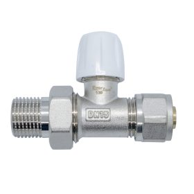   Egyenes 1/2" visszatérő rad.szelep 16-os csatlakozóval