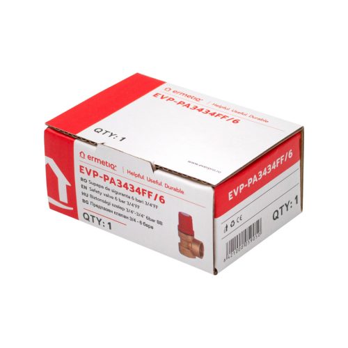 Biztonsági szelep 3/4" 6 bar BB