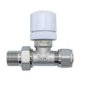   Egyenes 1/2" előremenő therm rad.szelep 16-os csatlakozóval