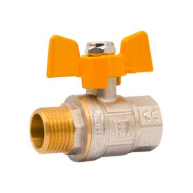 Gáz golyóscsap pillangó karos 1" KB fix