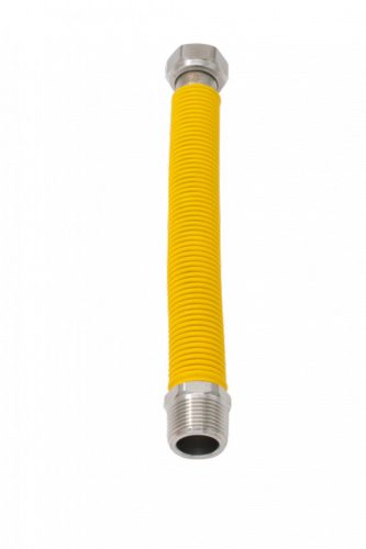 Nyújtható rozsdamentes acél (INOX) gáz flexi cső 3/4"KB x 220-440mm kazán bekötéshez