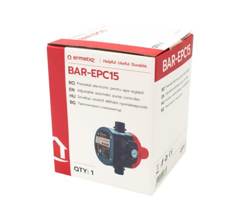 ERMETIQ BAR-EPC15 állítható elektronikus Presscontrol szivattyúvezérlő 1,1 kW – 10 bar