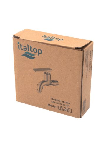ITALTOP falikút csap kerámia betétes, krómozott, tömlővéges 1/2