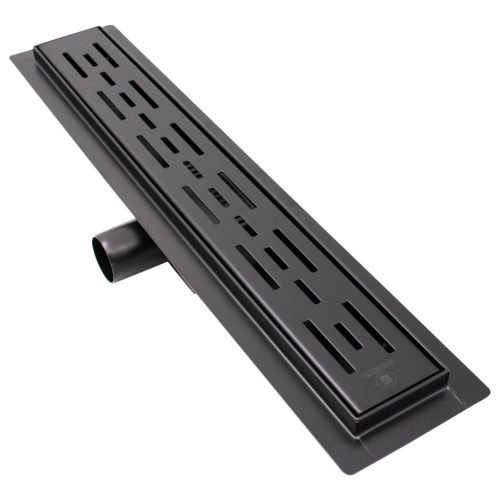 Rozsdamentes,zuhanyfolyóka 40 cm Classic/fekete
